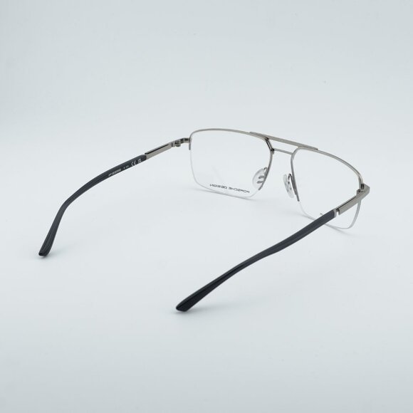 Porsche Design P8398 B Eyeglasses Palladium Silver 58mm Rectangle Frame - Picture 3 of 11